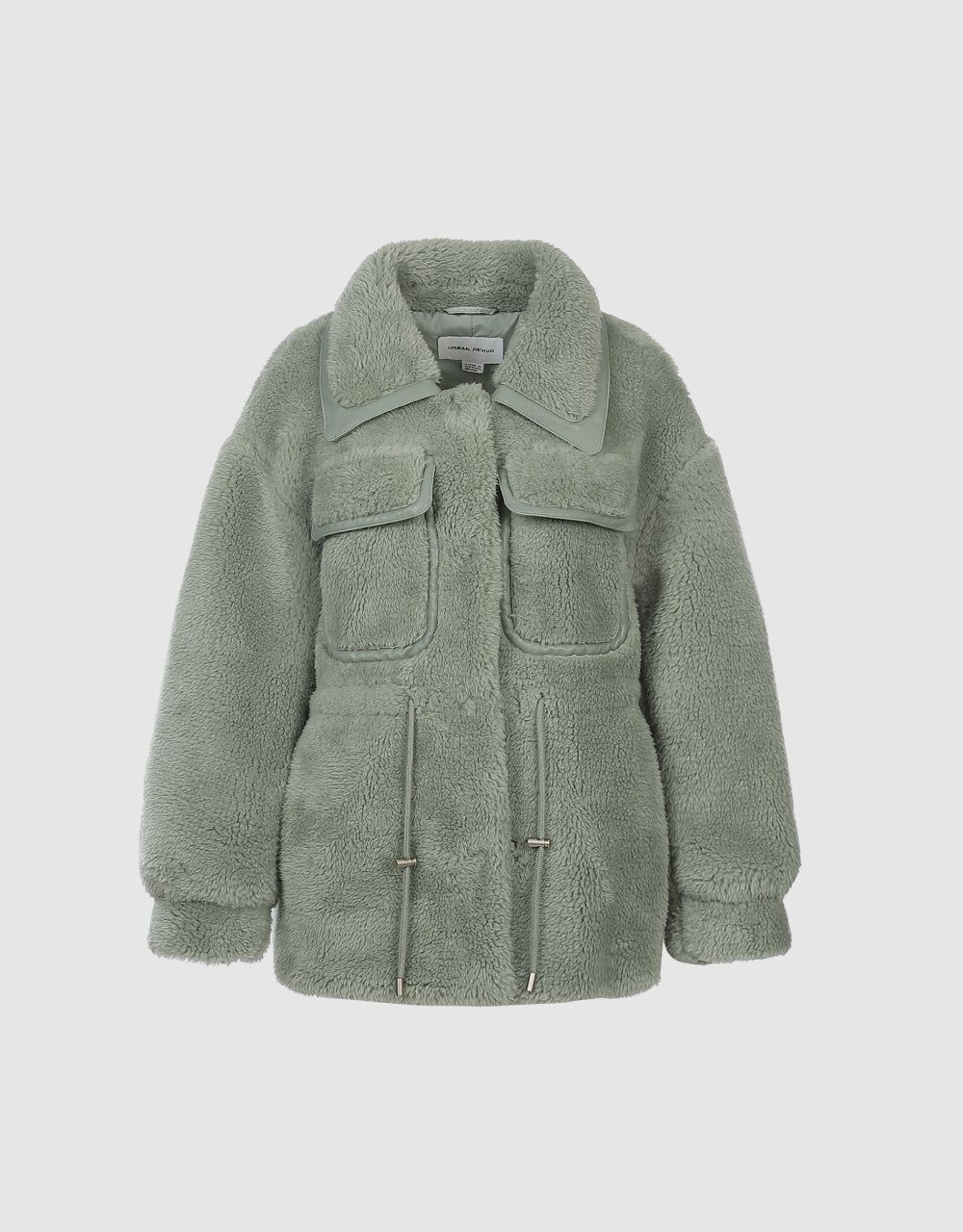 Fluffy Jacket With Drawstring Belt sold by Urban Revivo product image thumbnail 2