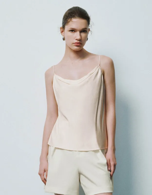 Cowl Neck Skinny Cami Top sold by Urban Revivo