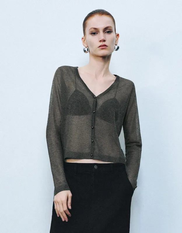 V Neck Knitted Cardigan sold by Urban Revivo