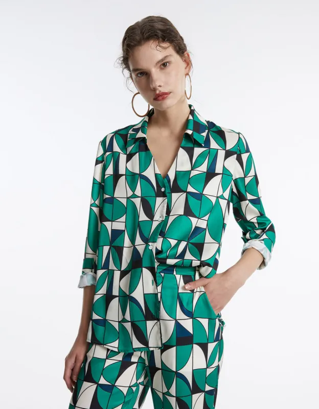 Geometric Print Shirt sold by Urban Revivo