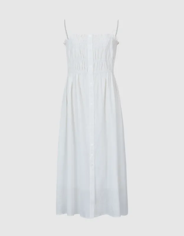 Shirred Sleeveless Midi Dress made by Urban Revivo