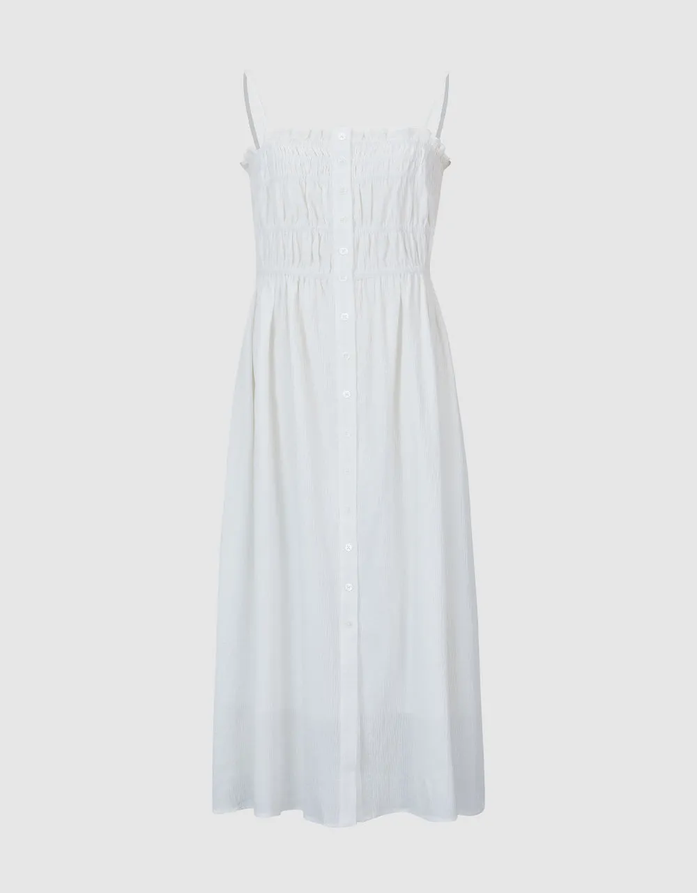 Shirred Sleeveless Midi Dress sold by Urban Revivo