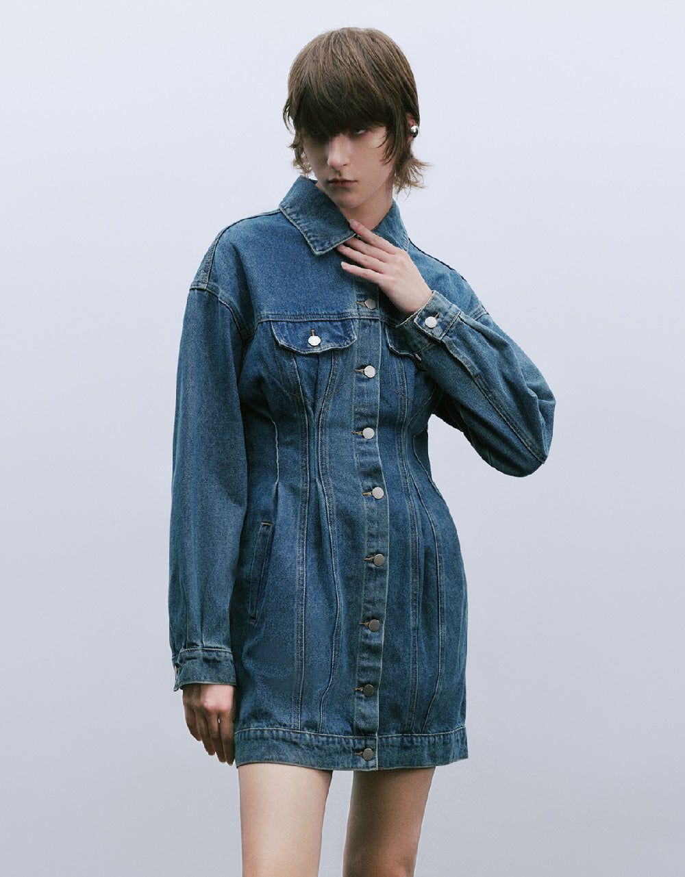 Button Up Denim Dress sold by Urban Revivo