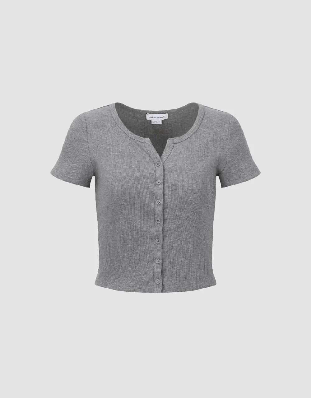 Notch Neck Skinny T-Shirt sold by Urban Revivo product image thumbnail 2