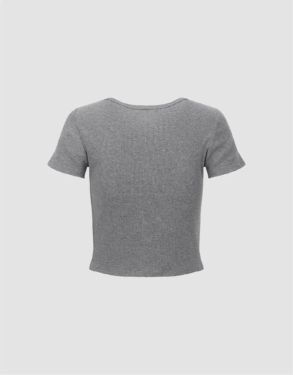 Notch Neck Skinny T-Shirt sold by Urban Revivo product image thumbnail 5