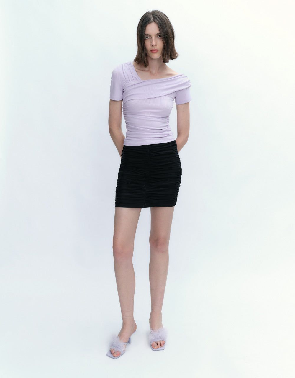 One Shoulder Skinny T-Shirt sold by Urban Revivo