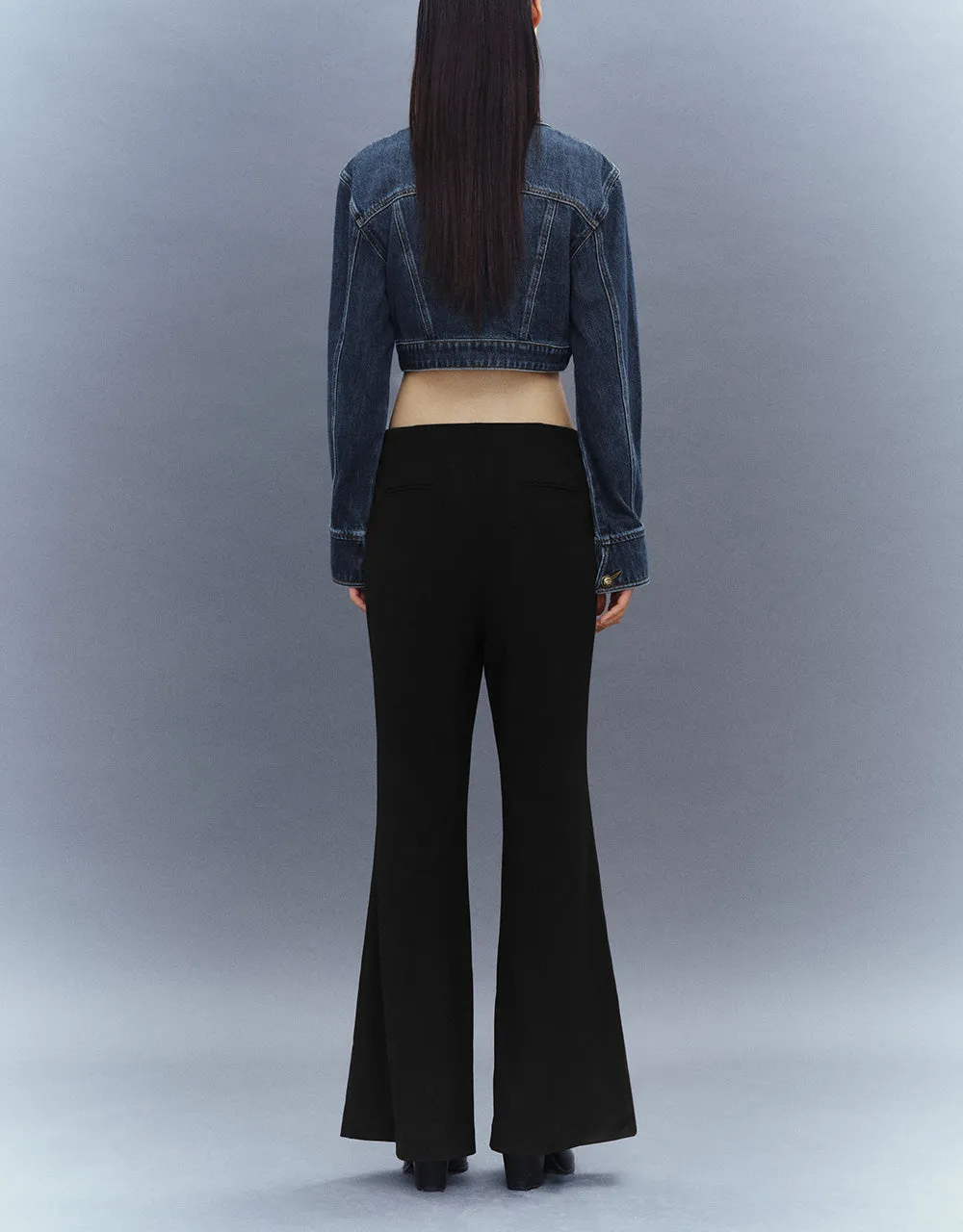 Cropped One Button Denim Jacket sold by Urban Revivo product image thumbnail 5