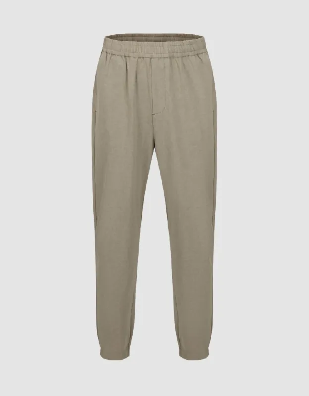 Elastic Waist Knitted Carrot Fit Pants sold by Urban Revivo