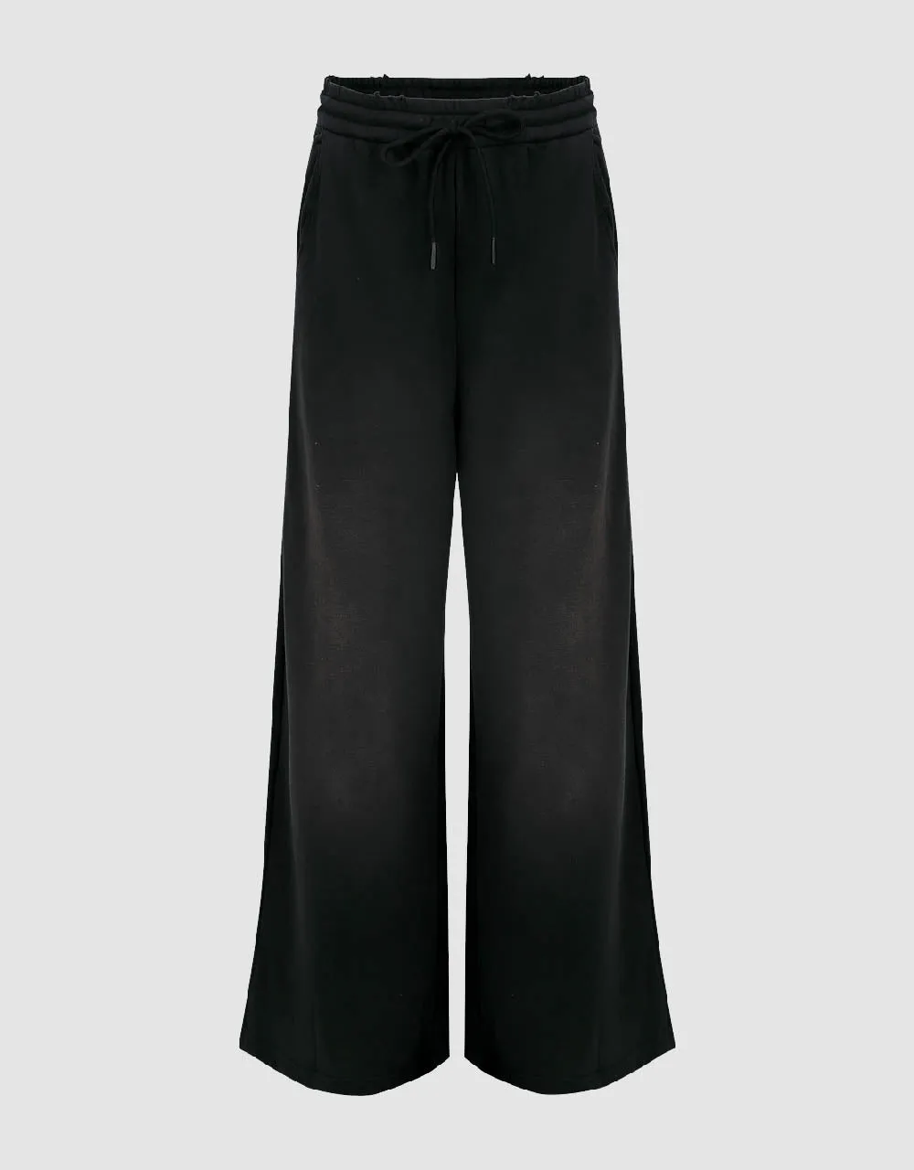 Drawstring Waist Knitted Wide-Leg Pants sold by Urban Revivo