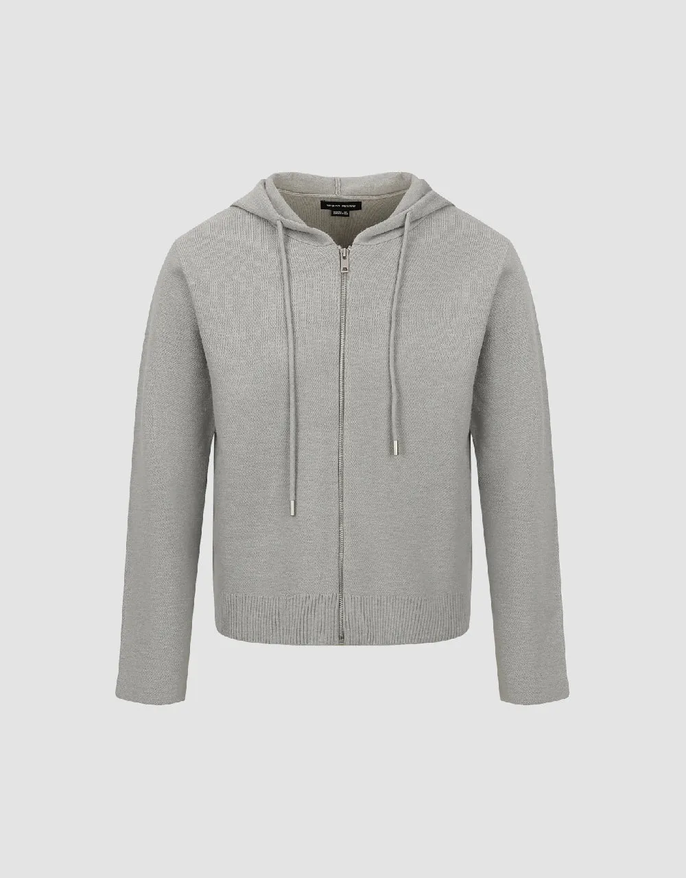 Zipper Front Hooded Knitted Cardigan sold by Urban Revivo product image thumbnail 2