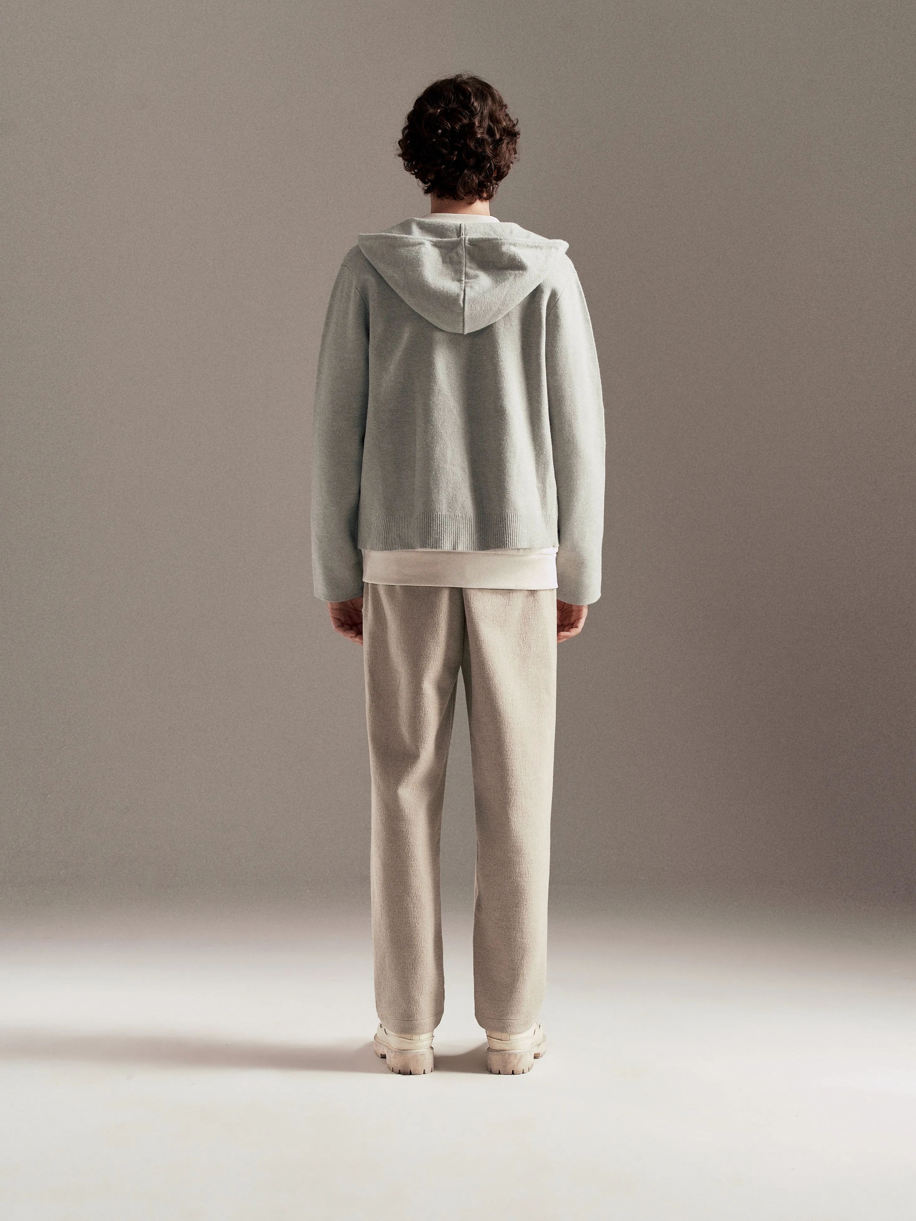 Zipper Front Hooded Knitted Cardigan sold by Urban Revivo product image thumbnail 4