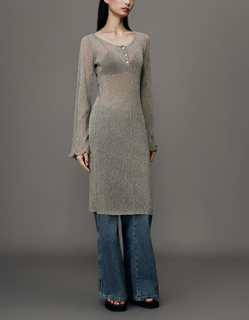 Crew Neck Knitted Dress sold by Urban Revivo product image thumbnail 2