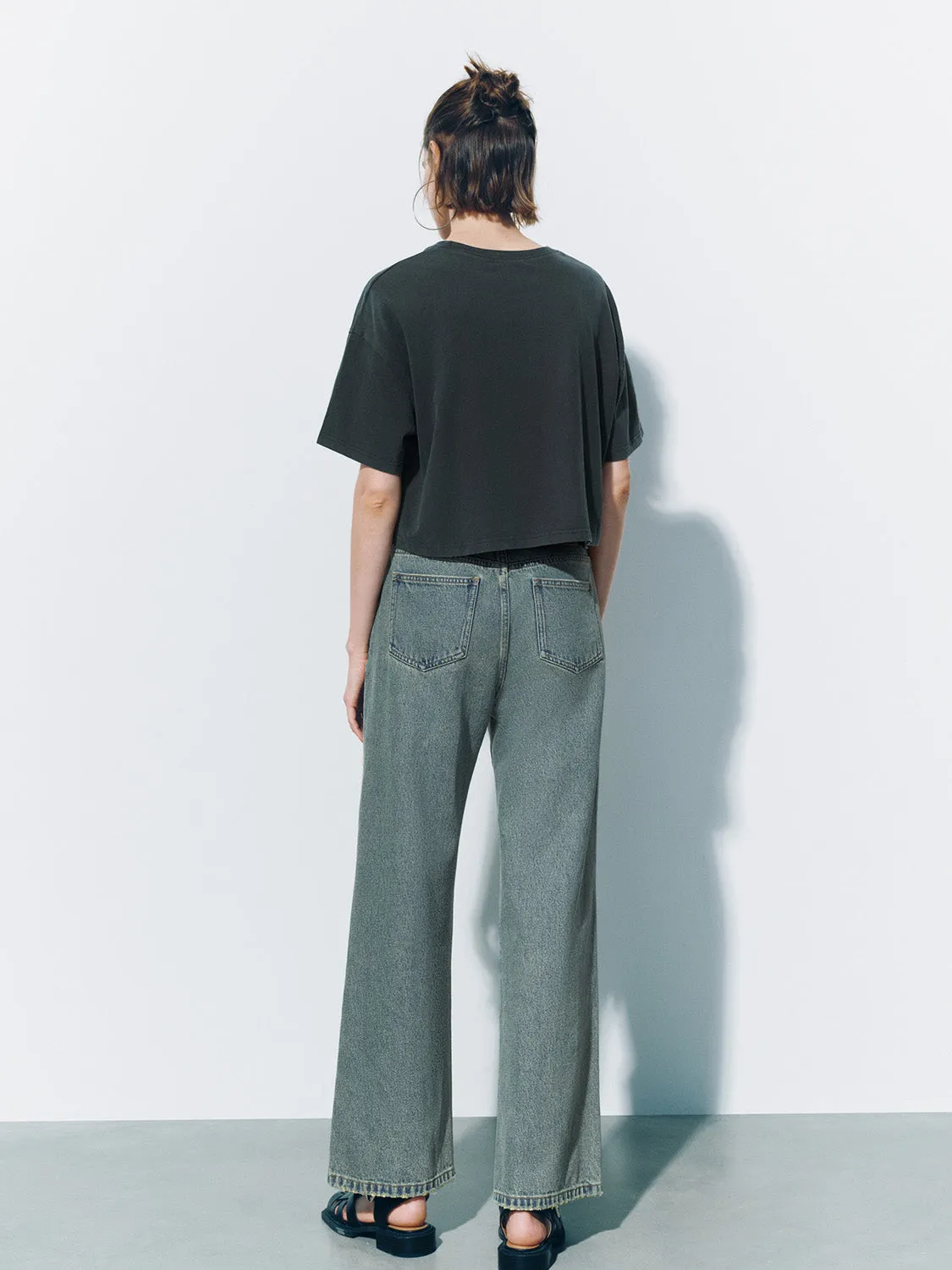 Printed Crew Neck Loose T-Shirt sold by Urban Revivo product image thumbnail 4