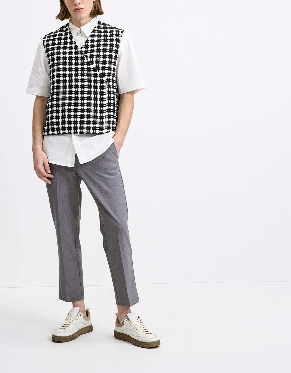 Tweed Plaid Vest sold by Urban Revivo product image thumbnail 3