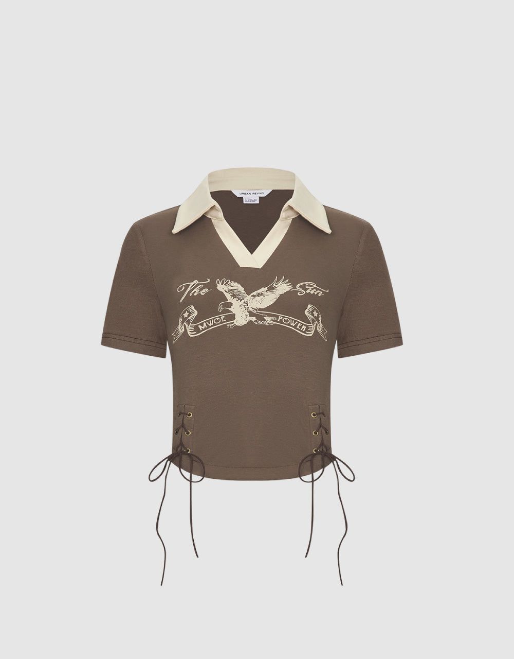 Graphic V-Neck Skinny T-Shirt sold by Urban Revivo product image thumbnail 2