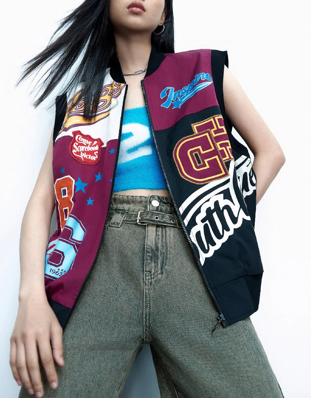 Racer Zipper Front Vest sold by Urban Revivo product image thumbnail 3