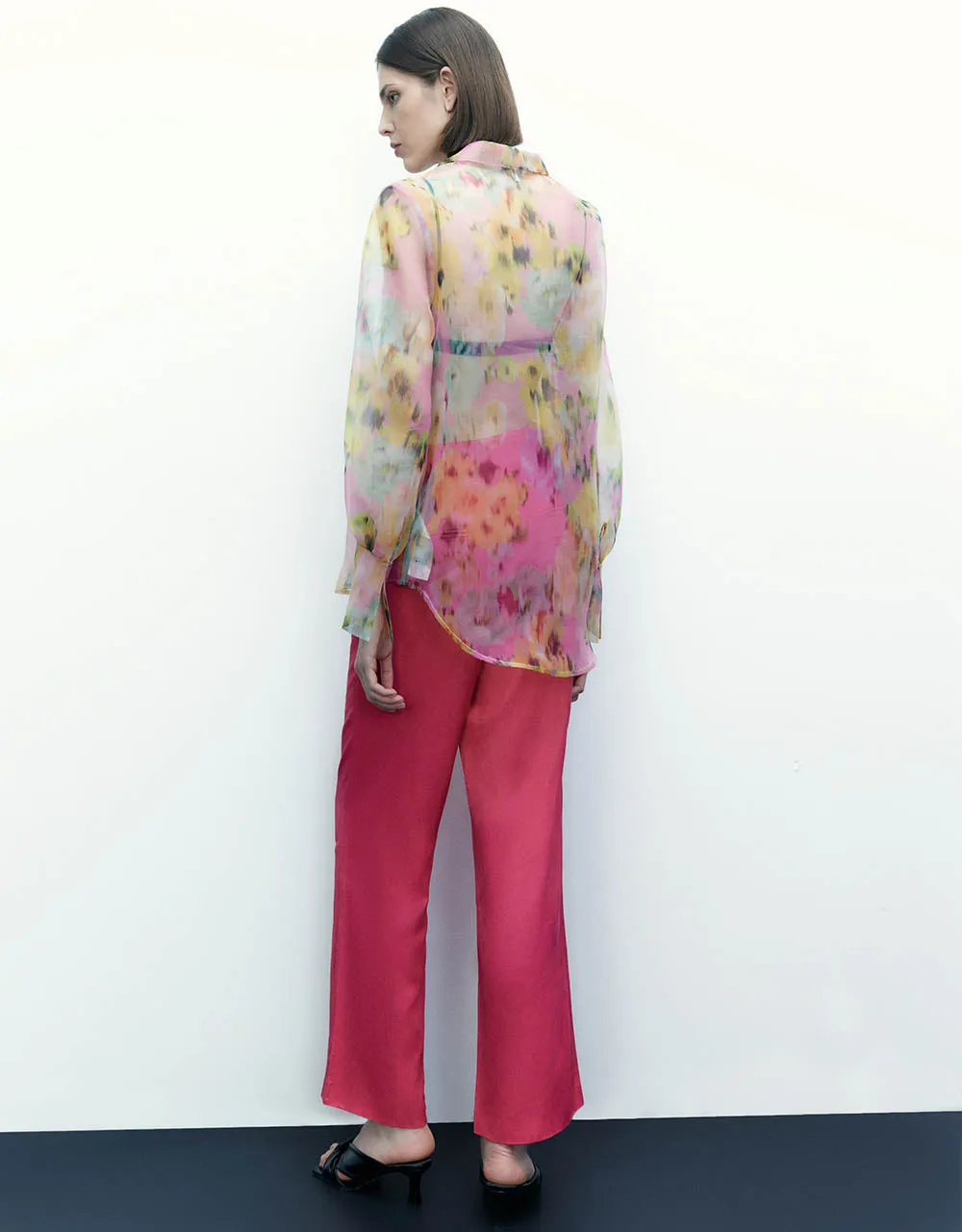 Flowers Printed Sheer Overhead Shirt sold by Urban Revivo product image thumbnail 5