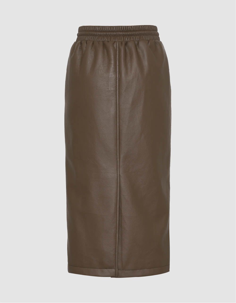 Drawstring Waist Vegan Leather Midi A-Line Skirt sold by Urban Revivo product image thumbnail 3