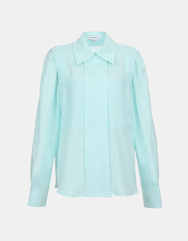 Shoulder Pad Chiffon Shirt made by Urban Revivo