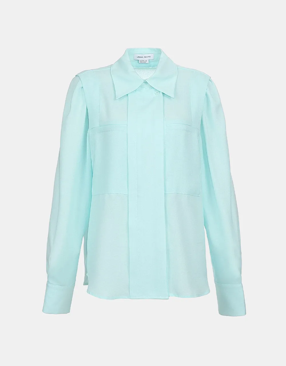 Shoulder Pad Chiffon Shirt sold by Urban Revivo