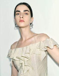 Ruffle Off-Shoulder Blouse sold by Urban Revivo