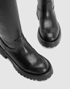 Vegan Leather Round Toe Knee Boots sold by Urban Revivo