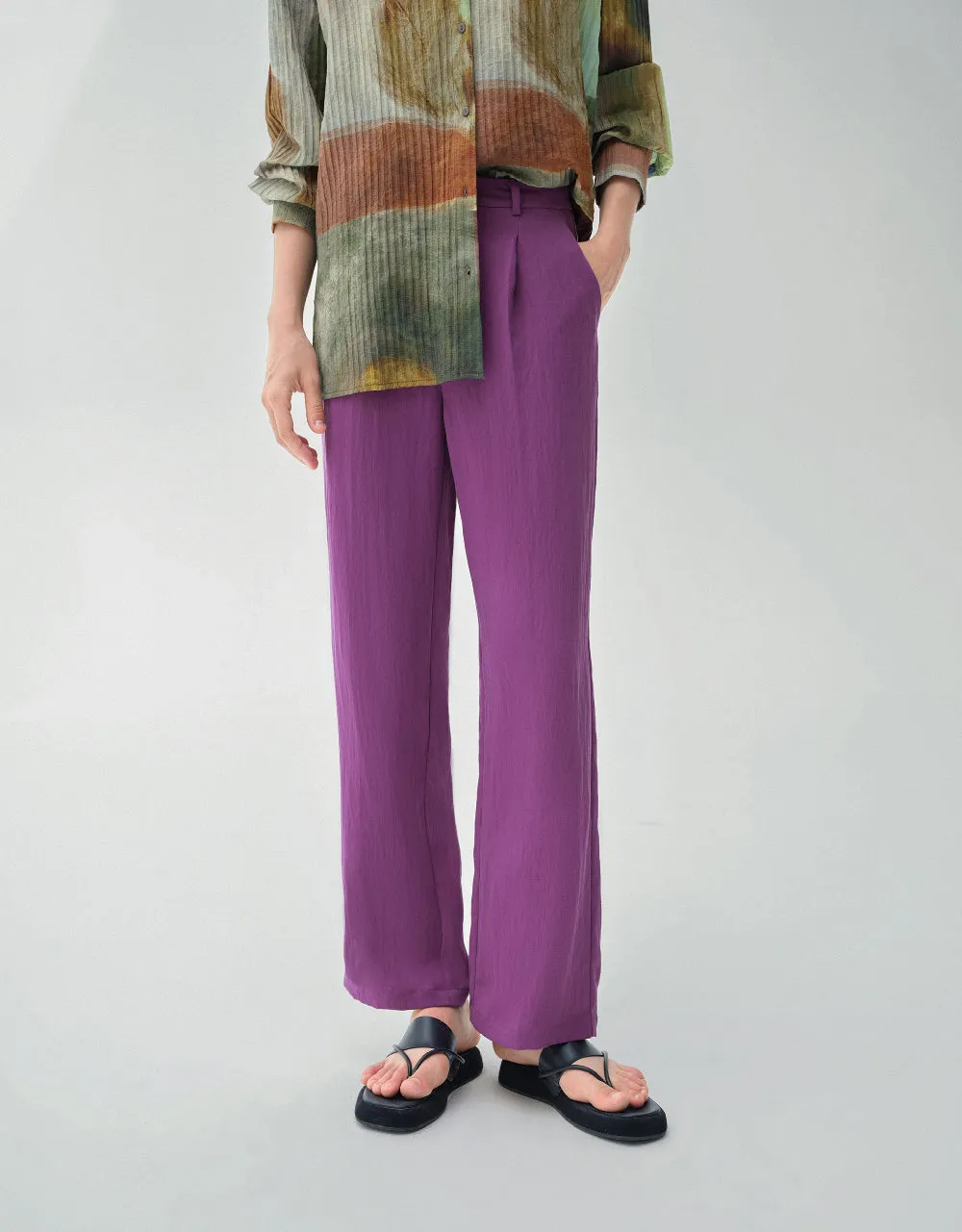 Woven Wide-Leg Pants sold by Urban Revivo product image thumbnail 2