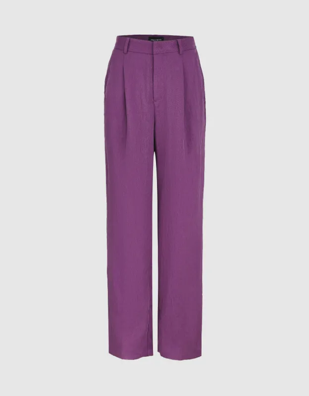Woven Wide-Leg Pants sold by Urban Revivo