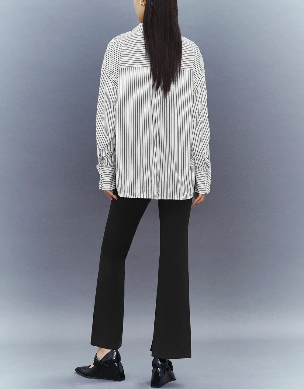 Button Up Striped Straight Shirt sold by Urban Revivo product image thumbnail 5