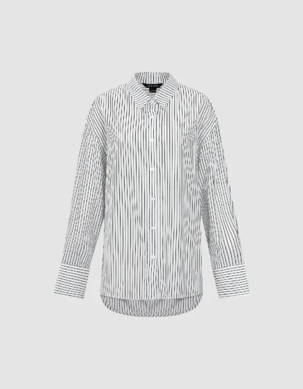 Button Up Striped Straight Shirt sold by Urban Revivo