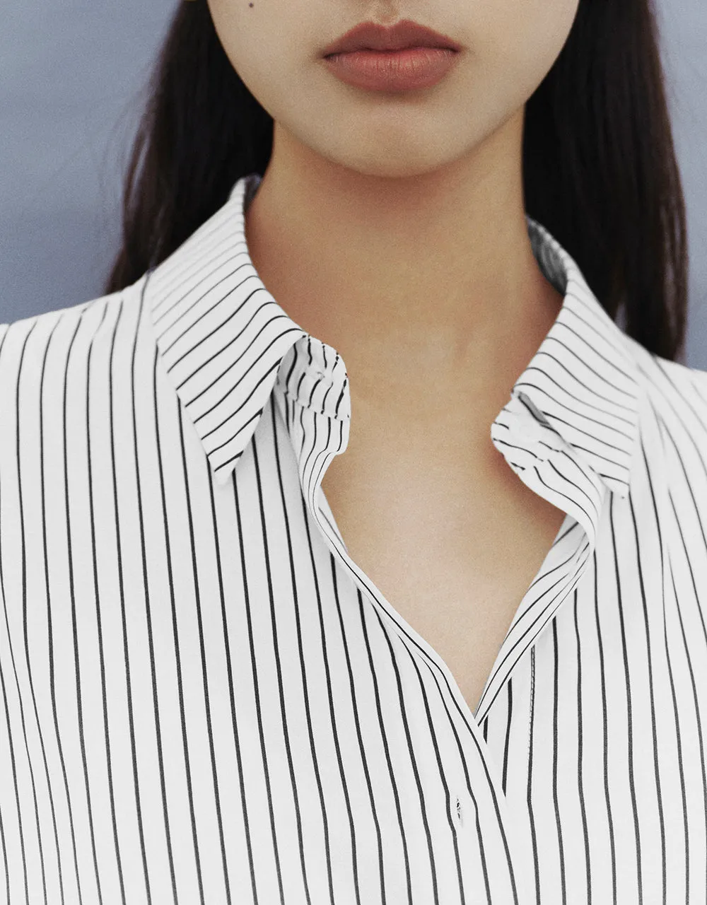 Button Up Striped Straight Shirt sold by Urban Revivo product image thumbnail 4