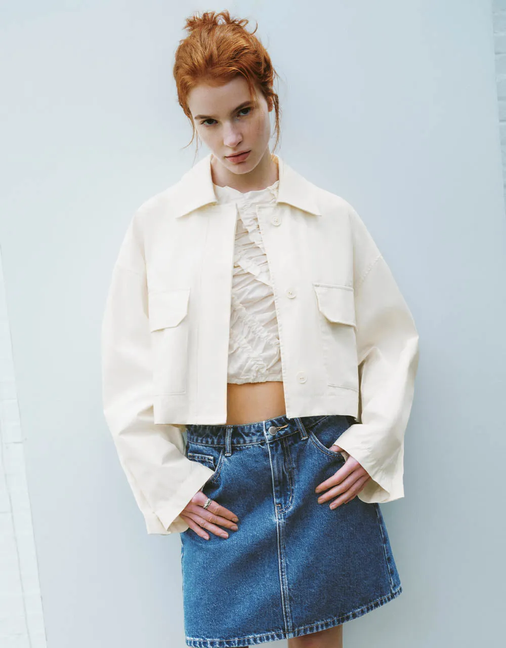 Straight Loose Jacket sold by Urban Revivo