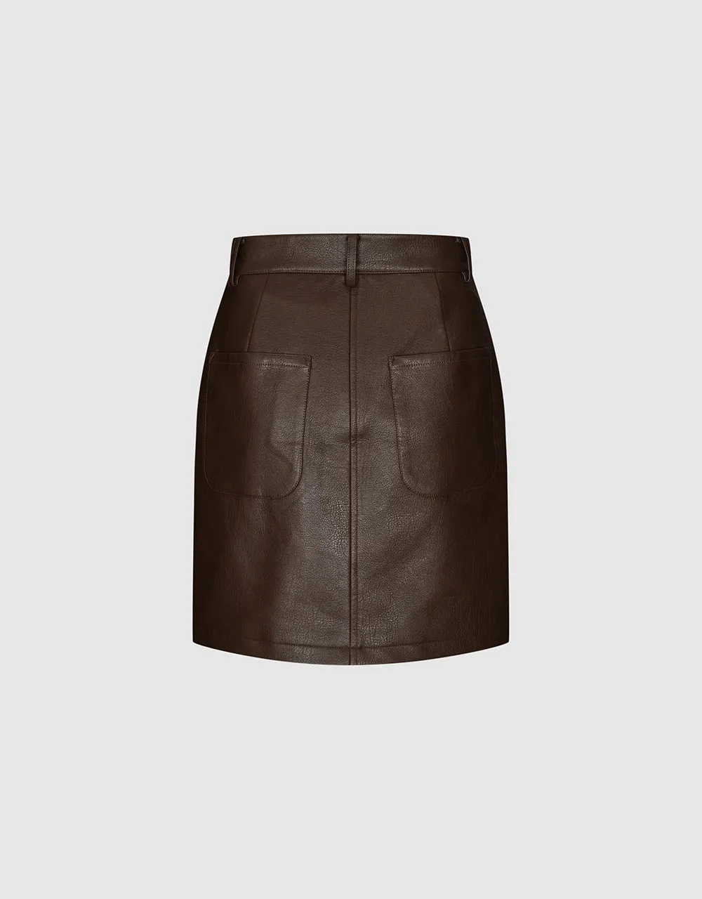 Vegan Leather Mini A-Line Skirt sold by Urban Revivo product image thumbnail 3