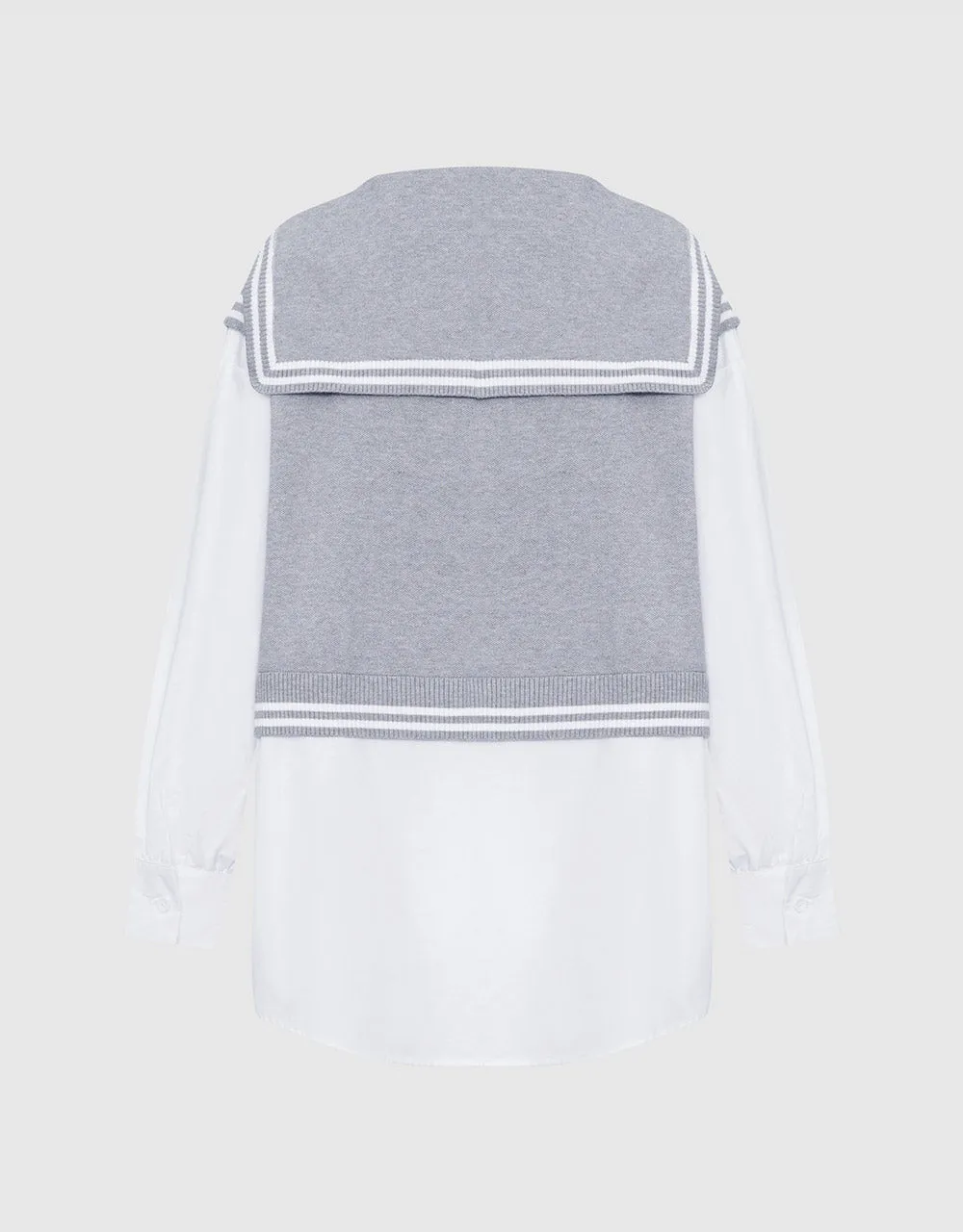 2 In 1 Knitted Vest & Striped Shirt sold by Urban Revivo product image thumbnail 4