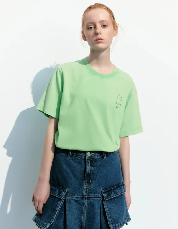Crew Neck Loose T-Shirt sold by Urban Revivo
