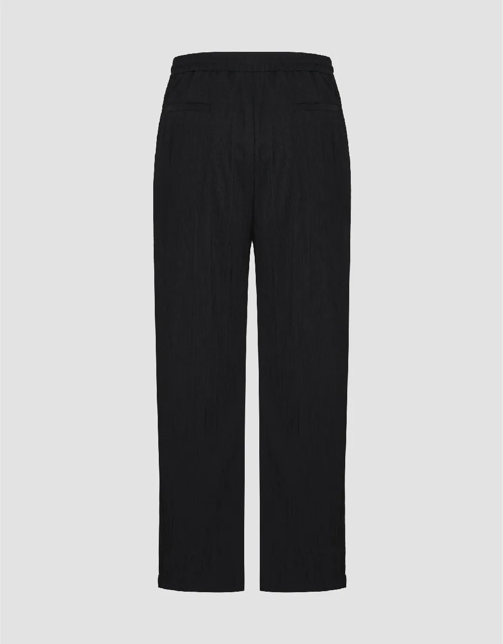 Textured Drawstring Waist Straight Pants sold by Urban Revivo product image thumbnail 2