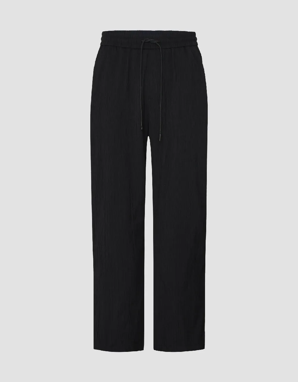 Textured Drawstring Waist Straight Pants sold by Urban Revivo