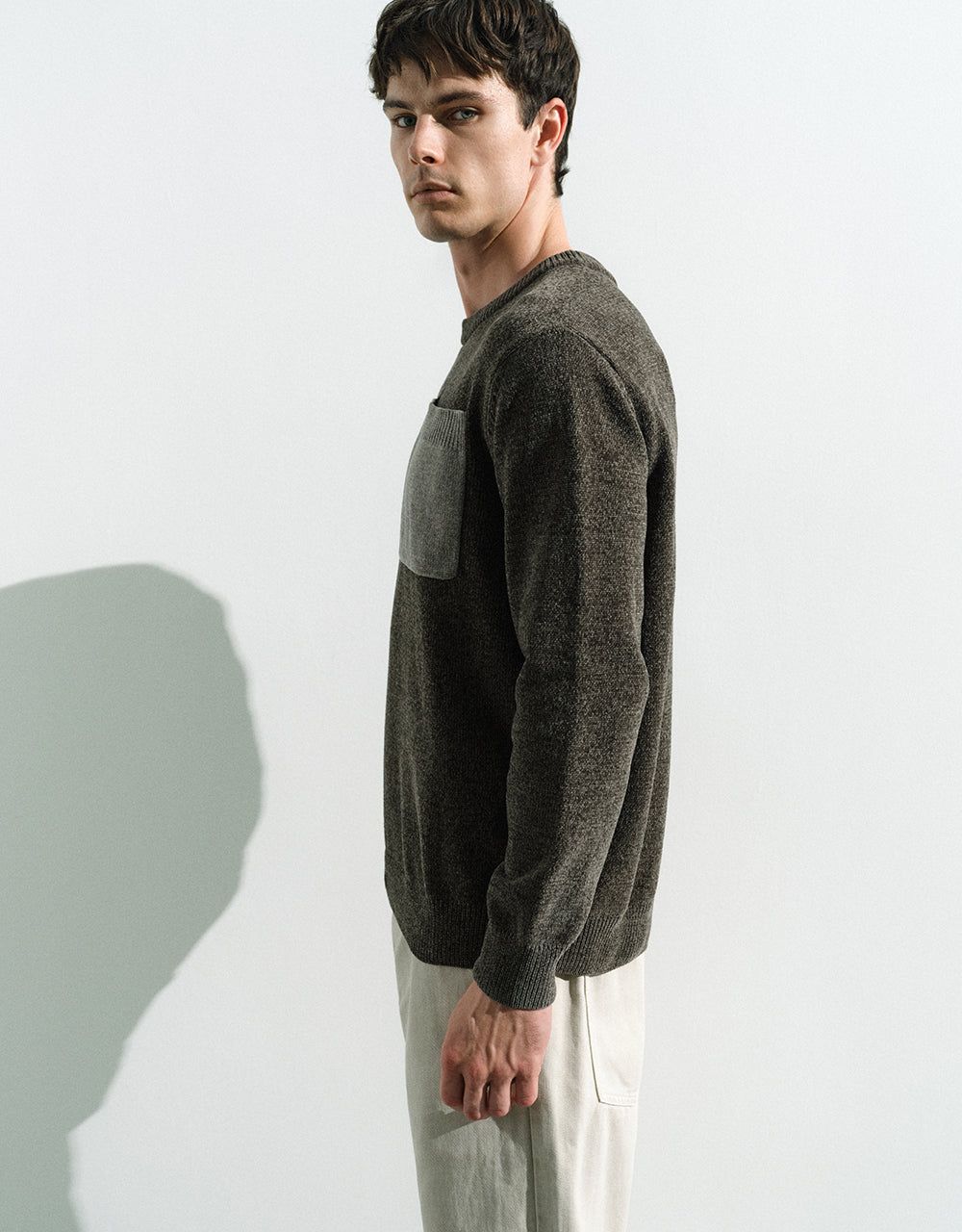 Crew Neck Sweatshirt With Pocket sold by Urban Revivo product image thumbnail 2