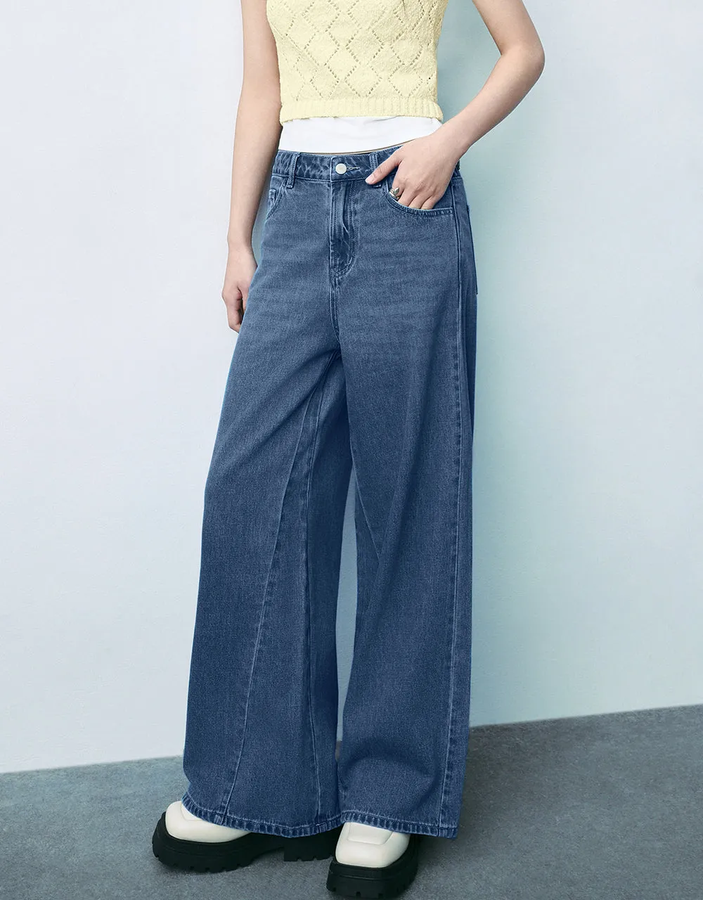 Wide-Leg Jeans sold by Urban Revivo product image thumbnail 4