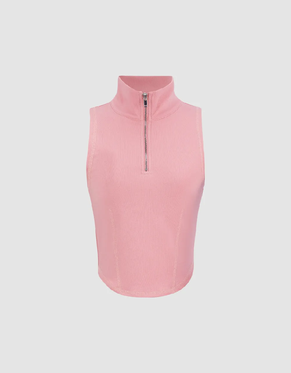 Zip Half Placket Tank Top sold by Urban Revivo