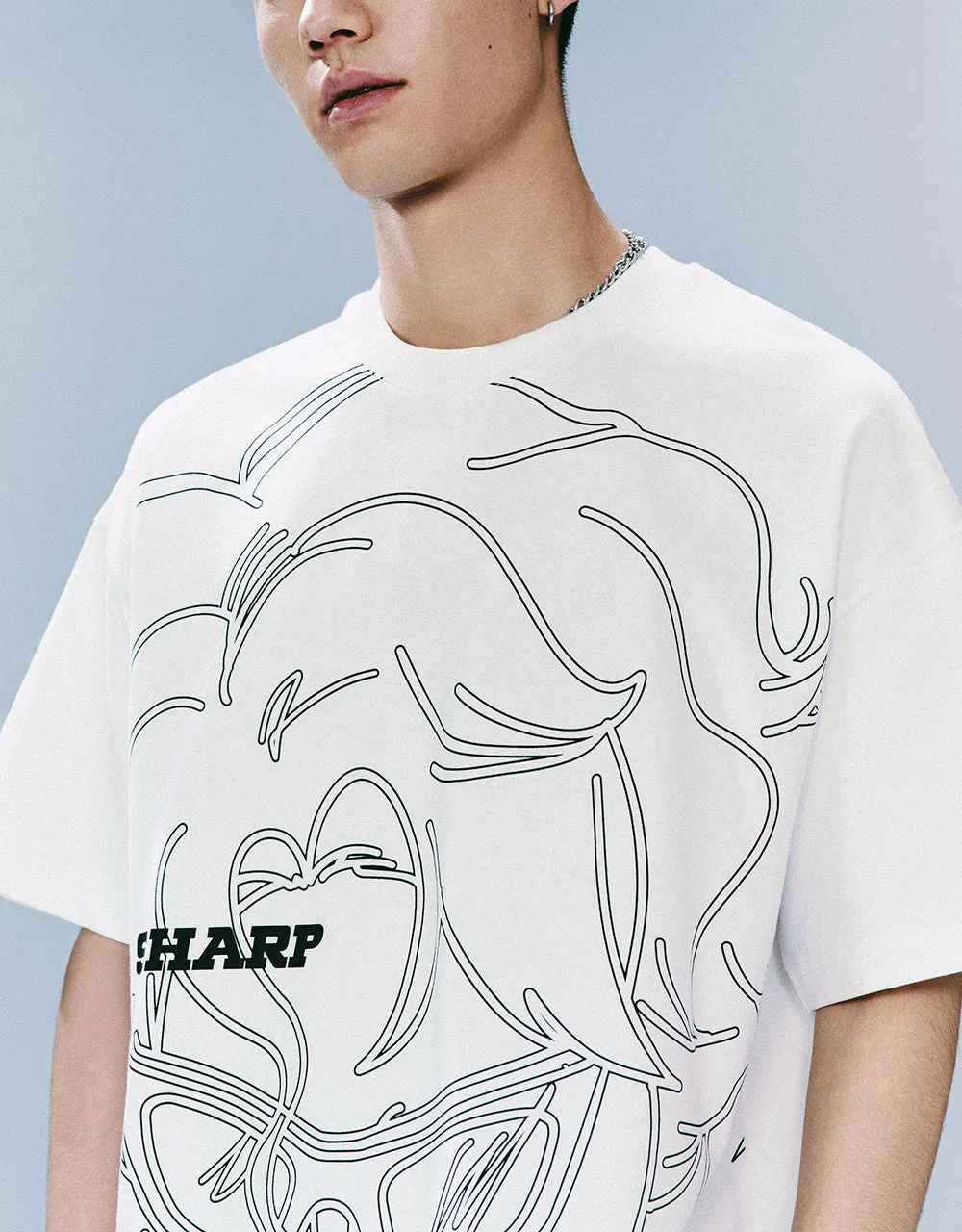 Printed Crew Neck T-Shirt sold by Urban Revivo product image thumbnail 4