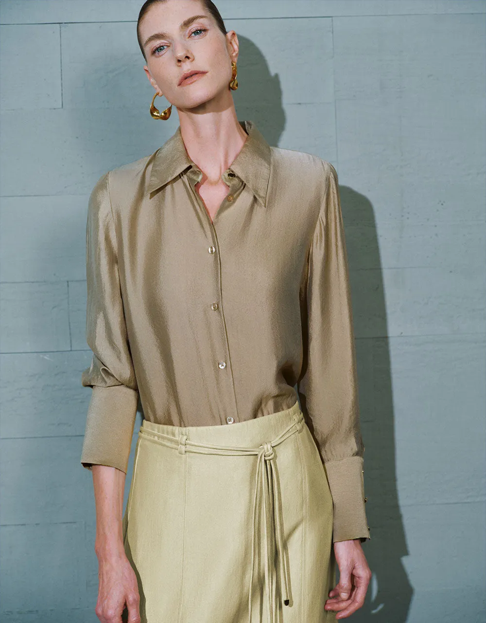 Button Up Straight Shirt sold by Urban Revivo product image thumbnail 5