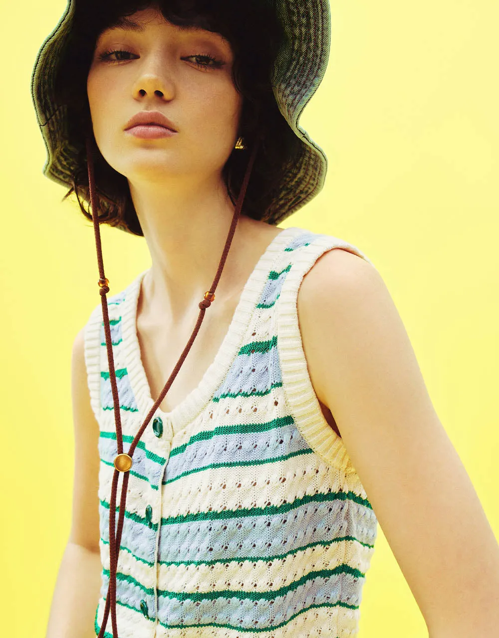 Striped Knitted Vest sold by Urban Revivo product image thumbnail 3