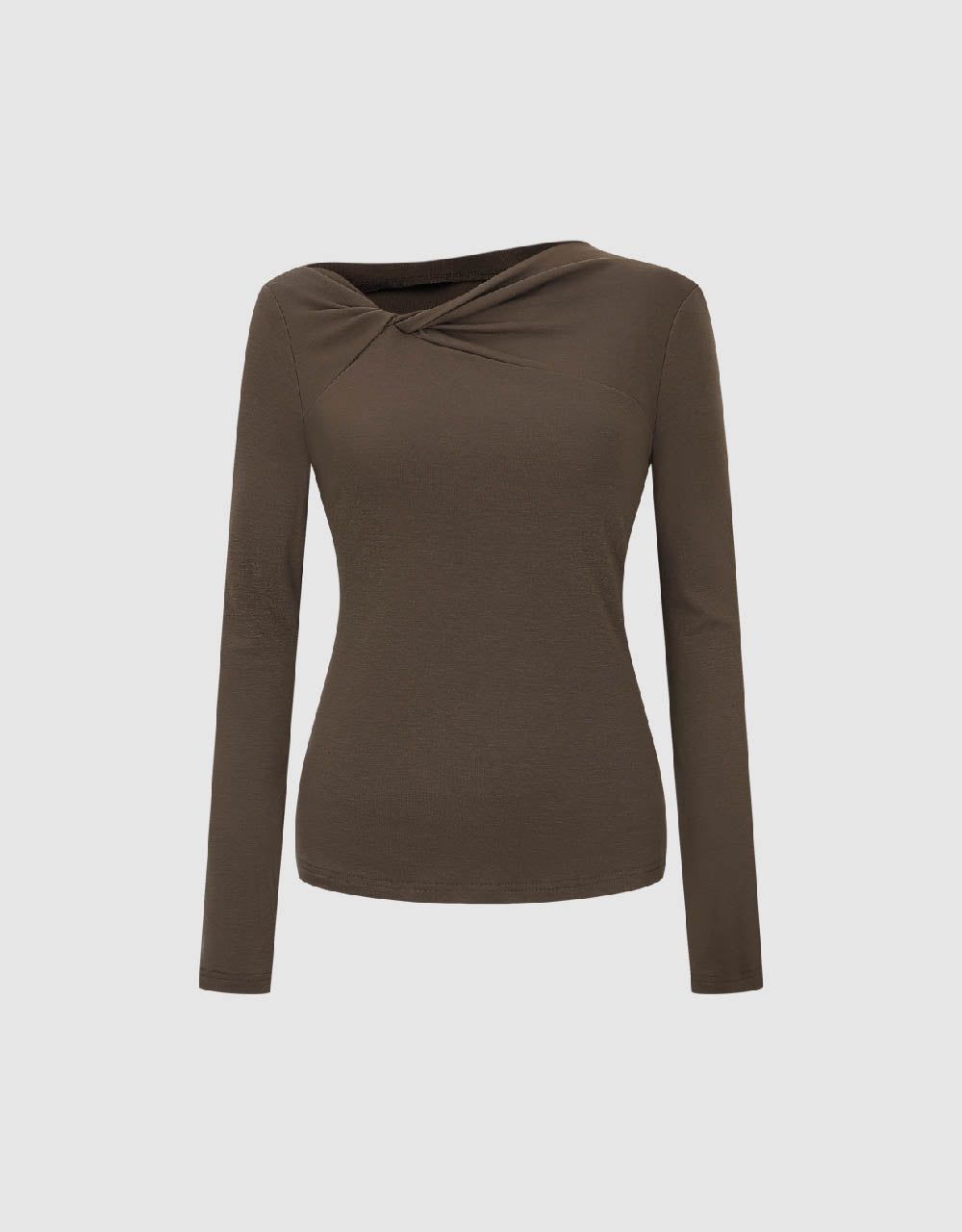 One Shoulder Skinny Knitted T-Shirt sold by Urban Revivo product image thumbnail 2