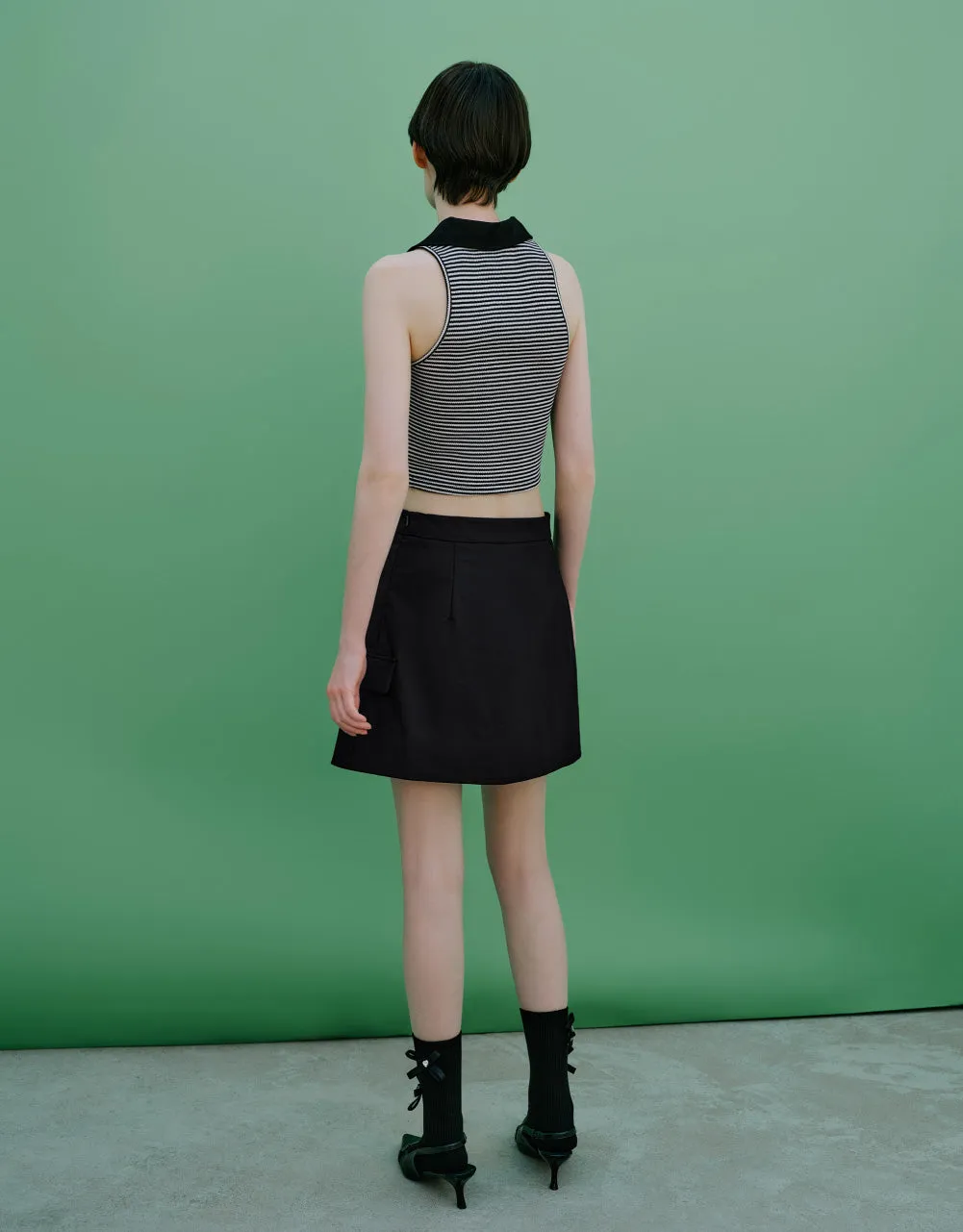 Fake Pockets Mini A-Line Skirt sold by Urban Revivo product image thumbnail 4