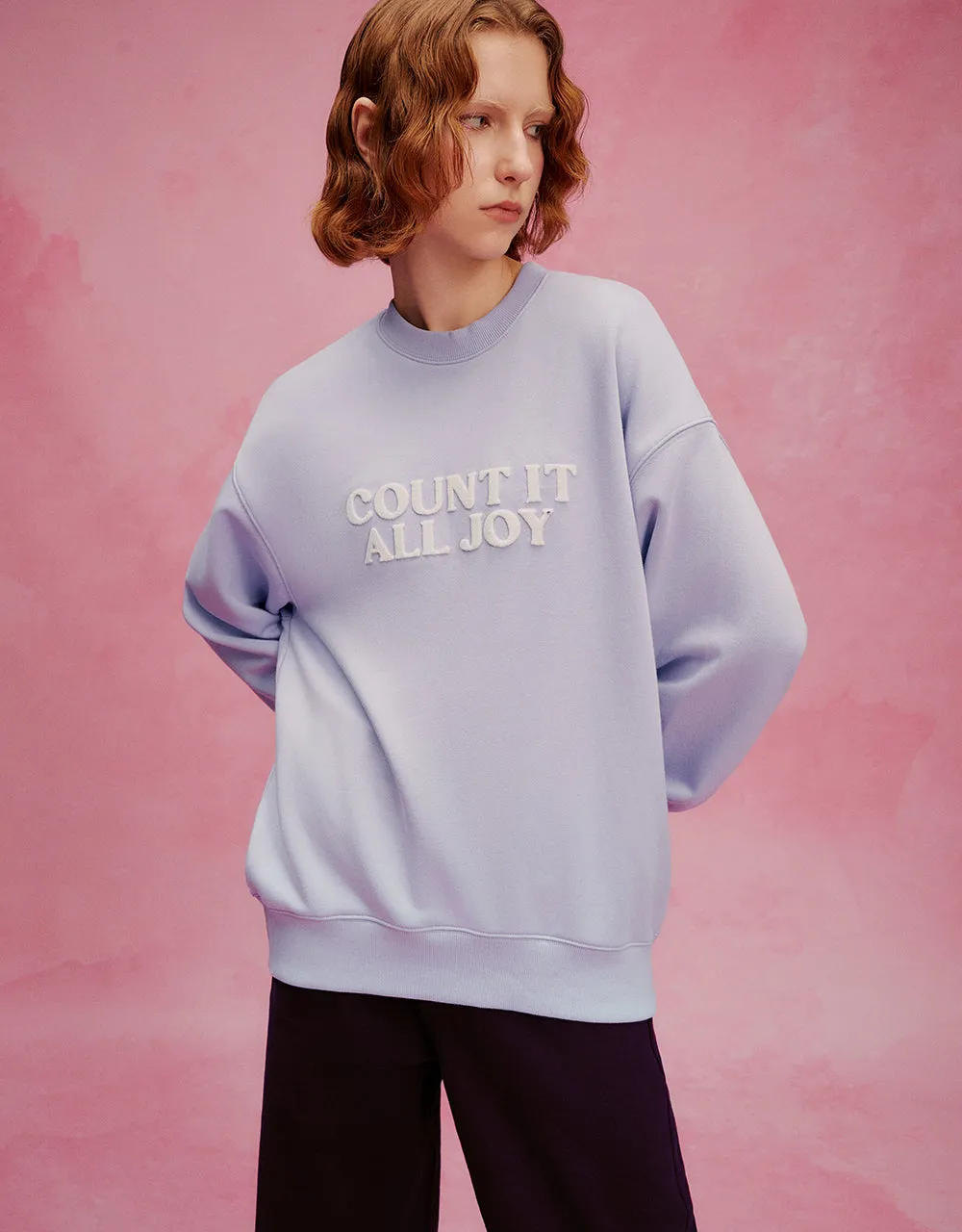 Letter Printed Crew Neck Loose T-Shirt sold by Urban Revivo product image thumbnail 3