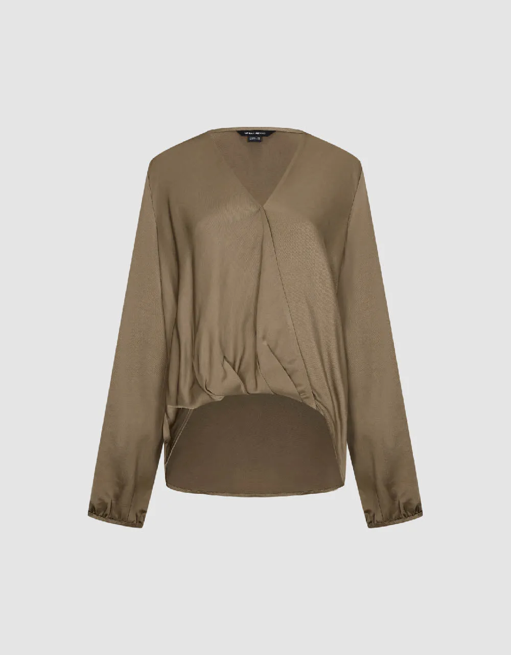 Surplice Front V-Neck Overhead Shirt sold by Urban Revivo product image thumbnail 2
