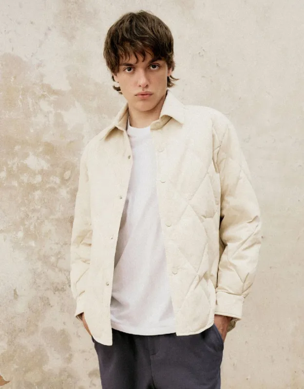 Drop Shoulder Sleeve Straight Padded Coat sold by Urban Revivo