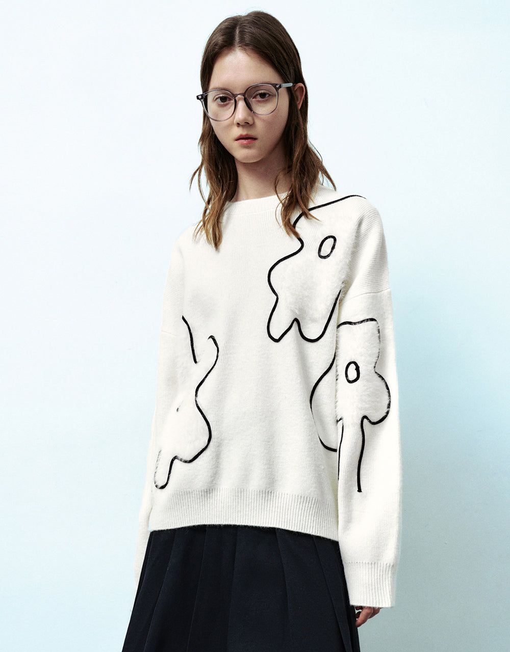 Drop Shoulder Sleeve Crew Neck Knitted T-Shirt sold by Urban Revivo