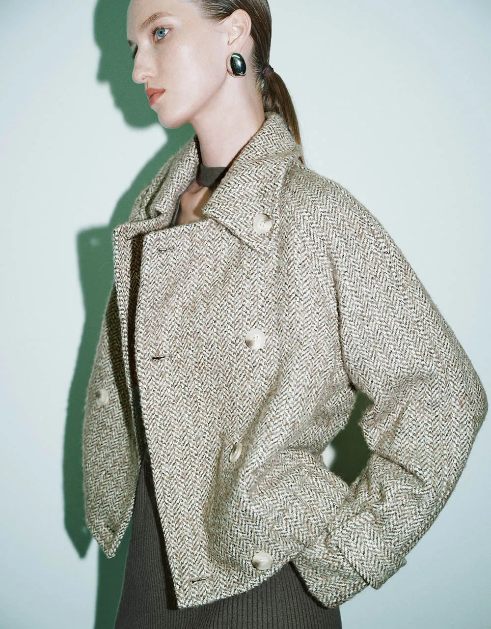 Double Breasted Raglan Sleeve Jacket sold by Urban Revivo product image thumbnail 2